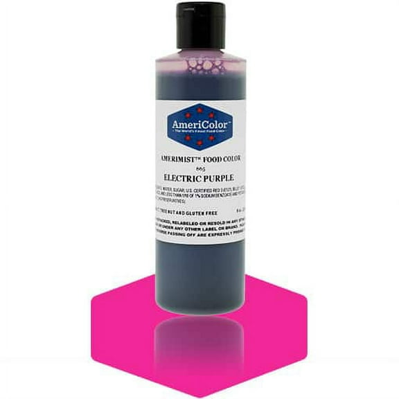 AmeriColor AmeriMist Electric Purple, 9 Ounce, Airbrush Food Color