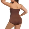thumbnail image 6 of JGGSPWM Bodysuit for Women Tummy Control Shapewear Seamless Tight Strapless Suspender Body Clothes Body Shaping Open Jumpsuit Brown XXXXL, 6 of 7