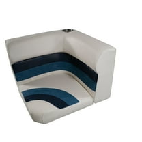 Premium Series Pontoon Radius Corner Cushion Set Only 3007-AADK White/Navy/Blue