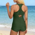 thumbnail image 5 of Mifsaly 3 Piece Tankini Swimsuit for Women Tankinis Swimwear Racerback Tank Top and Tummy Control Shorts Surfing Training Womens Swim Suits M, 5 of 7