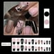 thumbnail image 3 of Kit de Uñas Postizas Extraíbles con Diseño de Flores Oscuras, Estilo Dulce y Moderno | 24 Uñas Postizas, Lima, Pegatinas Adhesivas y Palito de Madera | Material Abs | Fáciles de Aplicar y Quitar | Di, 3 of 7