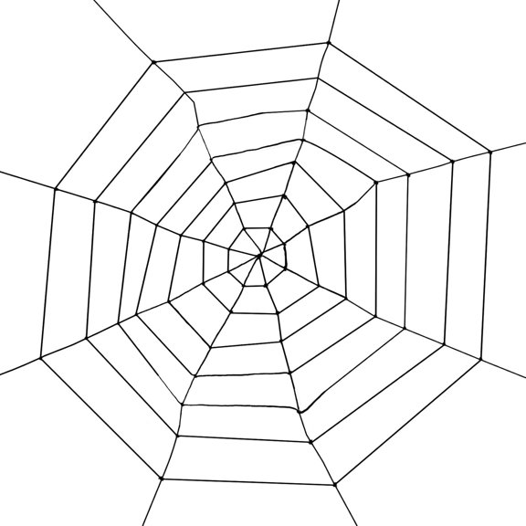 1PC Halloween 5FT Spider Web Decoration, Giant Round Fake Cobweb for Spooky Haunted House, Trick-or-Treat, Indoor Outdoor Yard Garden Party Favors, Realistic Scary Spider String Rope Props