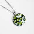 thumbnail image 4 of Tennis Elegant Glass Circular Pendant Necklace - Handcrafted Jewelry for Women, 4 of 5