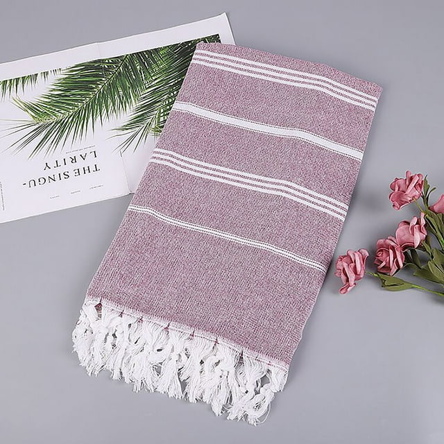 100% Cotton, Turkish Beach Pool Towels, 40" x 70" Turkish Towels, 100% Cotton Quick Dry Turkish Towels for Camping, Beach, Pool, Sauna and Gym, Coral Stripe