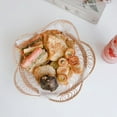 thumbnail image 4 of Natural Rattan Serving Tray, Handmade Round Wicker Bread Basket Tray, Woven Baskets for Fruit Bread Parties Coffee Breakfast Round Decorative Tray, 4 of 7