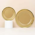 thumbnail image 5 of Efavormart 10 Pack | 10" Regal Gold Round Plastic Dessert Plates, Disposable Appetizer Salad Plates, 5 of 11