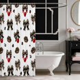 thumbnail image 3 of Erosebridal Chic Satin Bow Ribbon Shower Curtain 72Wx84L for Girls, Romantic Floral Print Waterproof Bathroom Shower Curtain, 3 of 5