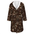 thumbnail image 4 of Women's Fleece Plush Robe Long Warm Plush Bathrobe Loungewear Jacket Printed Comfort Robe, 4 of 5