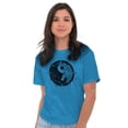 thumbnail image 4 of Floral Yin Yang Symbolic Spiritual Women's Graphic T Shirt Tees Brisco Brands 5X, 4 of 6