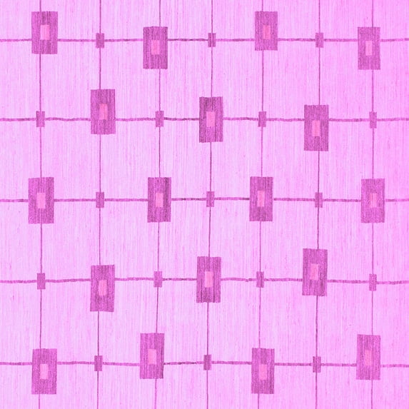 Ahgly Company Indoor Square Solid Purple Modern Area Rugs, 8' Square