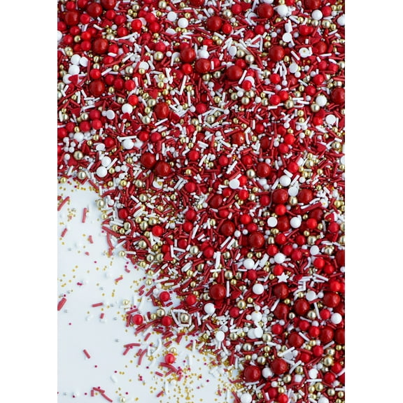 Sprinkle Sprinkles Gold Rush Sprinkle Mix | Red Sprinkles | Gold Sprinkles | Valentine Sprinkles | 4 oz