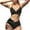 Black, variant on Sngxgn Women's High Waisted Bikini Swimsuit Drawstring Tie Side Bottom Two Piece Bathing Suit(Red,L)