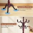 thumbnail image 5 of XXLYY 77" Wooden Coat Rack Freestanding - Adjustable Hall Tree Stand with Tray, Heavy Duty Coat Hanger for Entryway, Bedroom, Living Room, Office, 5 of 7