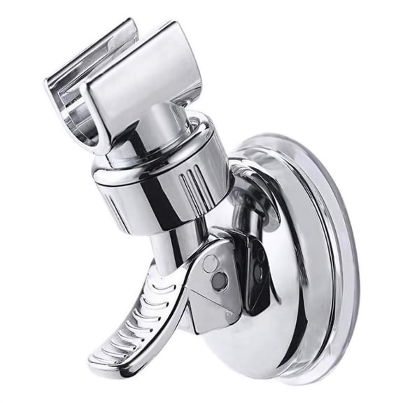 Adjustable Shower Head Holder Removable Suction Cup Shower Head Bracket No Drill Shower Head Bracket with Chrome Polished for Bathroom