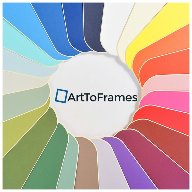 Aquamarine Acid Free 11x14 Picture Frame Mats with White Core Bevel Cut for  8x10 Pictures - Fits 