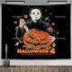 thumbnail image 1 of Tapiz Mural de Halloween, decoración de pared, película de terror, póster de Pennywise, manta de habitación, accesorios de decoración del hogar estéticos, 1 of 4