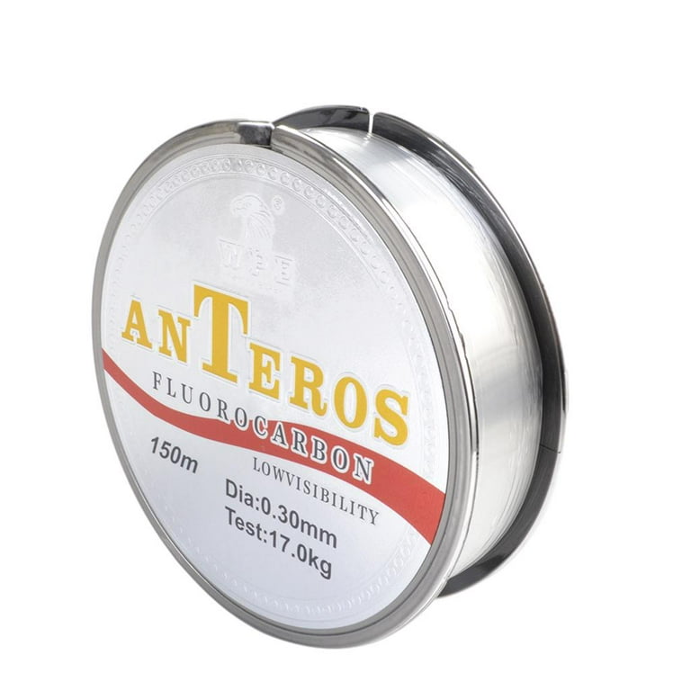 164yds Fluorocarbon Carbon Fibre Fishing Line Underwater Faster Sinking  Leader Line Low Stretch for saltwater and freshwater Bass 0.3 38lb 