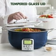 thumbnail image 6 of GreenPan Elite Essential Smart Electric 6QT Skillet Pot, Presets to Sear Saute Stir-Fry and Cook Rice, Healthy Ceramic Nonstick and Dishwasher Safe Parts, Easy-to-use LED Display, Oxford Blue, 6 of 6