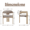 thumbnail image 5 of Guyou Velvet Dining Chairs - Set of 4, 24" Wide Barrel Back Armchairs for Dining Room & Kitchen, Modern Curved Back Chairs with Black Wood Frame, Beige, 5 of 8