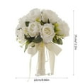thumbnail image 3 of AZXY Artificial Flower Bouquet,Artificial Roses,Fake Flowers Clearance,Faux Flowers for Wedding Indoor Decoration, 3 of 6