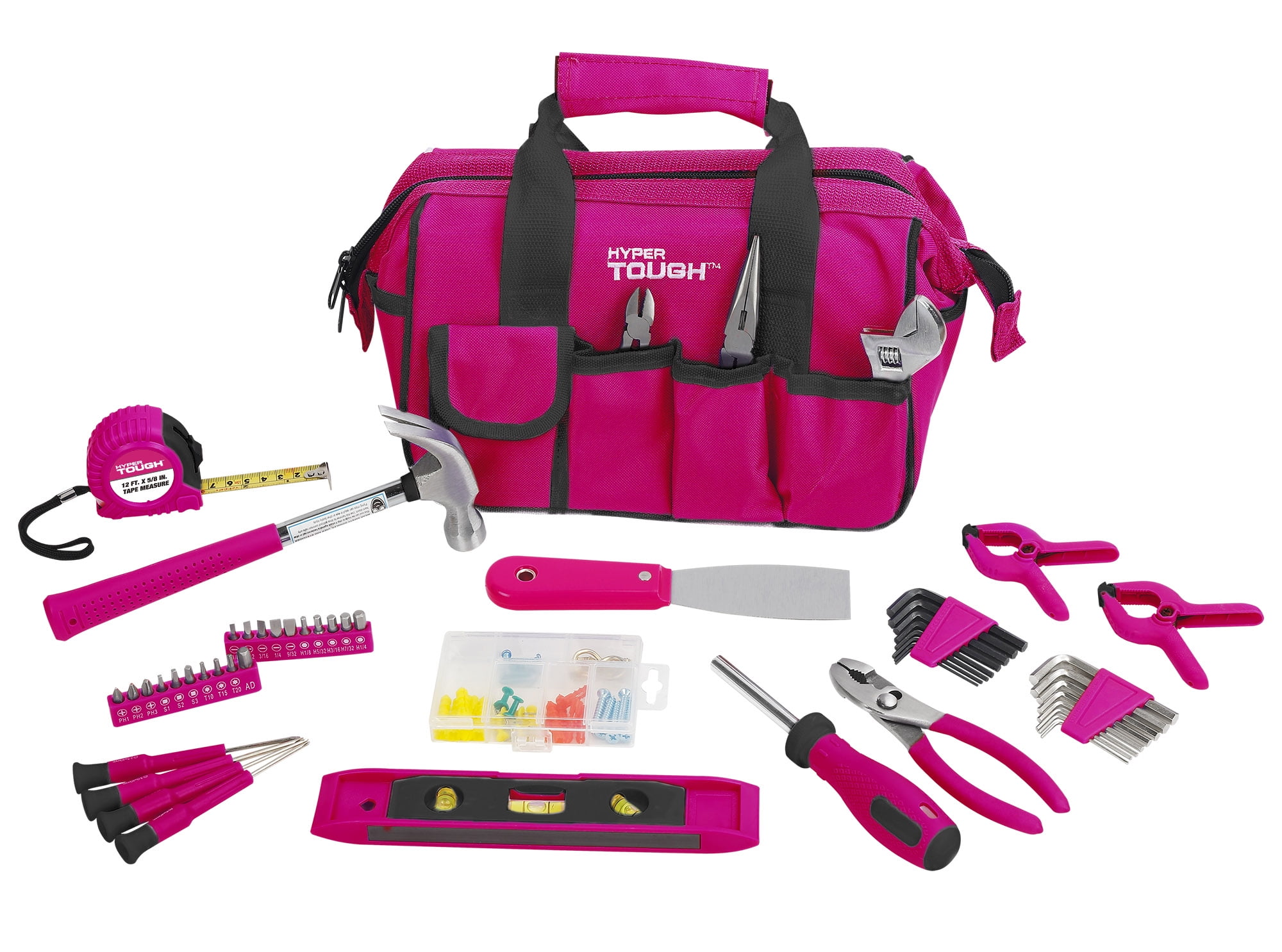 Hyper Tough 89-Piece Pink Household Tool Set