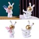 thumbnail image 1 of 2x Modern Rabbit Statue Miniature Figurine Bunny Sculpture Ornament Fernando Estatuilla de conejo moderno, 1 of 8