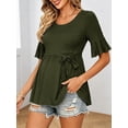 thumbnail image 2 of Casual Maternity Tops for Women Short Sleeve Maternity Clothes Pregnancy Shirts, 2 of 7