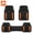 Orange, variant on Ozark Trail Rubber Car Floor Mats, Heavy Duty Rubber Floor Mats, Injection Molded Aluminum Film, Trim-to-Fit All Weather Mats, Waterproof Easy-Clean Front and Rear Interior Protection, 3 Piece Red