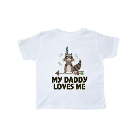 

Inktastic Daddy Loves Me Raccoon Gift Toddler Boy or Toddler Girl T-Shirt