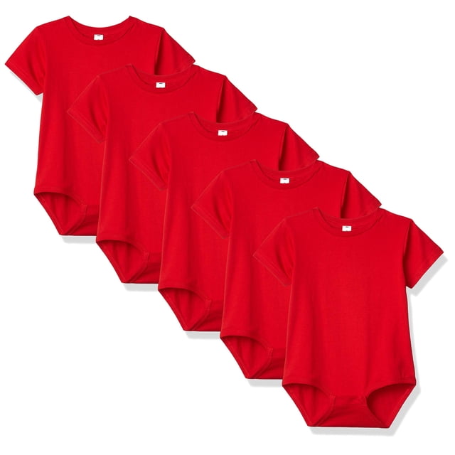 Body Clementine Premium Manga Corta Paquete de 5 Rojo NB