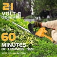 thumbnail image 4 of Hedge Trimmer Cordless, UNTIMATY 21V Electric Hedge Trimmer with 3.0Ah Battery and Charger for Bush Shrub Cutting, Trimming, Yellow, 4 of 9