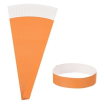 Uxcell 50 Pcs Money Band Bundles 9.8 x 0.7 inch Self-Adhesive Bill Wrappers Money Wrappers Money Straps Orange