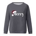 thumbnail image 4 of Nmnitkp Sweatshirt for Women Christmas Printed Comfortable Long Sleeve Round Neck Ladies Sweatshirt Blouse Dark Gray,XL, 4 of 5