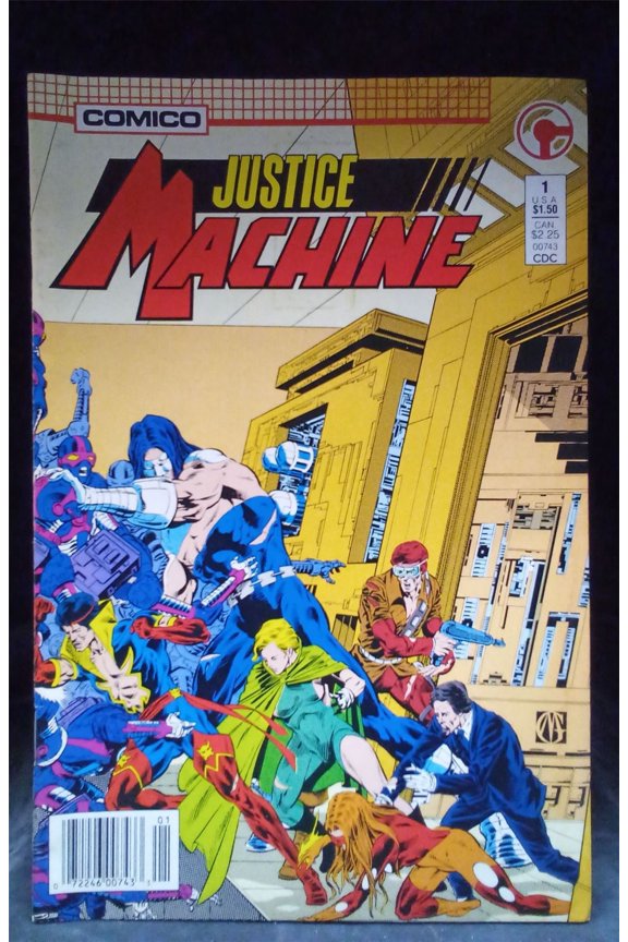 Pre-Owned Justice Machine #1 Newsstand Edition 1987 Comico Comic Book