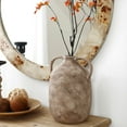 thumbnail image 4 of LuxenHome Marble Brown Ceramic 11.8-Inch Tall Jug Vase with Handles, 4 of 9