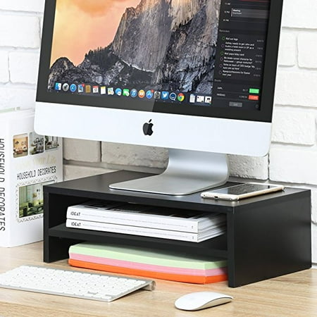 Laptop Stand For Stage FITUEYES Computer Monitor Riser Laptop Desktop Stand Organizer with Storage Space FDT204201WB ()