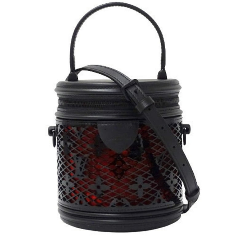 Authenticated Used Louis Vuitton LOUIS VUITTON Bag Monogram Lace Ladies  Handbag Shoulder 2way Cannes M20363 Noir Black Red 
