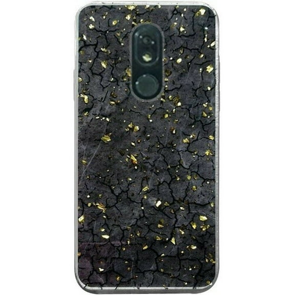 GSA Lightning Design Frozen Gold Glitter Candy Case For LG Stylo 5 - Black