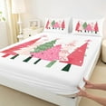 thumbnail image 3 of jejeloiu Cartoon Christmas Tree Twin Sheet Sets,Colorful Tropical Plant Twin Fitted Sheet,Xmas Theme Flat Sheet,Microfiber Room Decor,3pcs, 3 of 7