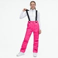 thumbnail image 6 of HCNTES Kids Waterproof Snow Bibs Toddler Boys Girls Ski Pants with Adjustable Shoulder Straps Warm Winter Wear(Pink,M), 6 of 7