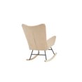 thumbnail image 6 of Nursery Rocking Chair, Modern Teddy Upholstered Rocker Glider Chair with High Backrest and Metal Base for Bedroom Living Room Offices, Nude, 6 of 11