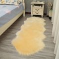 thumbnail image 1 of Faux Fur Area Rug Sheepskin Shag Fluffy Fuzzy Grey Rugs for Bedroom Bedside Bed Floor Living Room, 1 of 6