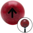 thumbnail image 1 of American Shifter  Black Solid Directional Arrow Up Red Metal Flake Shift Knob with M16 x 1.5 Insert Brody, 1 of 1