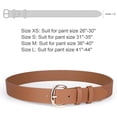 thumbnail image 6 of Women's Black Leather Jeans Belt Waist Casual Belt for Pants Shorts with Black Metal Buckle, 6 of 6