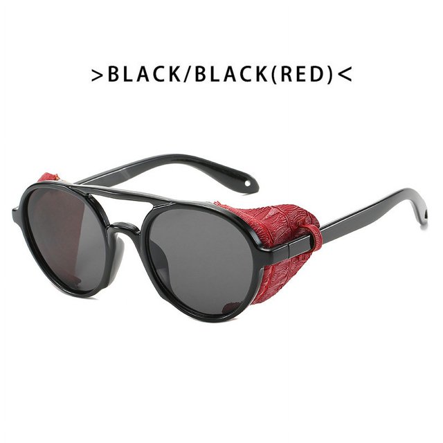 Gafas de sol de moda punk con doble haz, gafas de personalidad retro con forma de rana