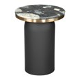 thumbnail image 1 of Mesa Lateral Luxor 2 Kessa Muebles Acero Mármol Negro 41 x 53 x 41 cm, 1 of 5