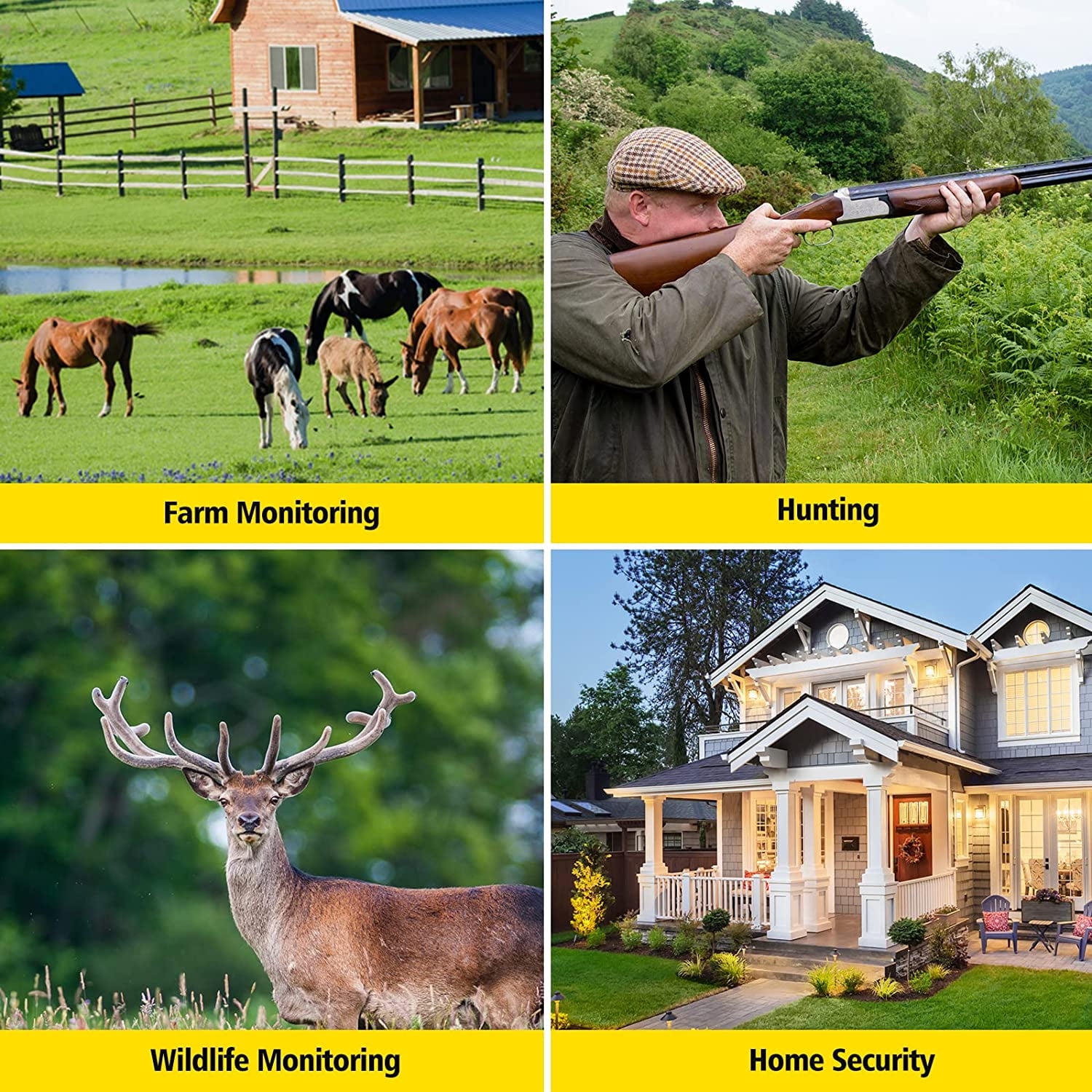 CAMPARK Trail Camera WiFi, Starlight Night Vision Dual Lens Native 4K 60MP 30FPS Bluetooth Game Hunting Cameras with IMX458 Sensors for Wildlife Monitoring