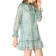 thumbnail image 4 of INSPIRE CHIC Vestido Floral Casual con Cuello de Lazo para Mujeres S Verde, 4 of 7