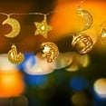 thumbnail image 2 of 5ft 10LED Eid Ramadan String Lights Moon Shaped Lantern Lamp Crescent Party Warm White LED Fairy Hanging Lights Muslim Style LED Decorative Lights for Christmas Party Window Decoration, 2 of 7