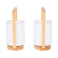 thumbnail image 4 of Sagebrook Home Set of Two, Wood Cylinder Table Lamps - 8" x 8" x 11", 4 of 8
